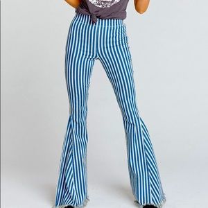 Berkeley Bells - Indigo Stripe Cream